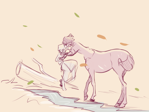 empkinilly:Also: some war horse au sketches inspired by conversations with @laikaspeaks last night