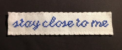 a lil cross stitch bookmark i made