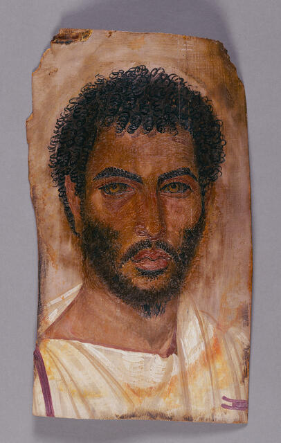 via-appia:Mummy Portrait of a Bearded Man Roman Egypt, 150 - 170 AD