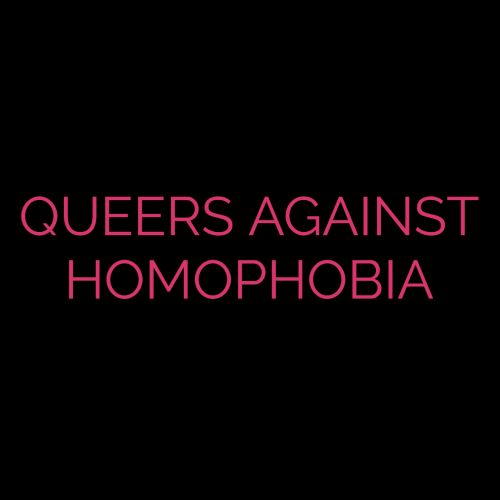 genderqueerpositivity: (Image description: eight black squares with hot pink all caps text. They rea