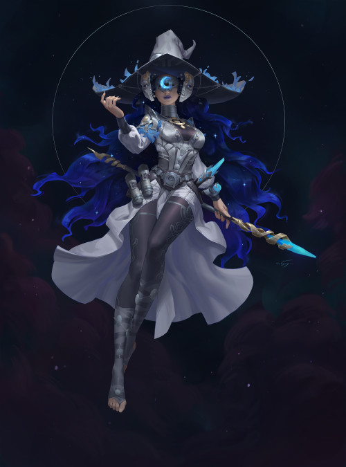 Witch of the Moon  wu shenyouwww.artstation.com/artwork/RnNrzD 