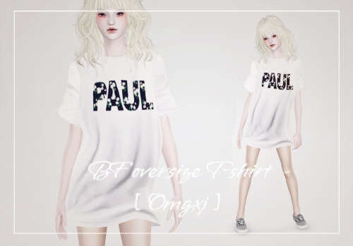 simblrryuffy: omgxj: 【omgxj】BF oversize T-shirt mesh by the77sim3 >3< oversize T-shirt for m