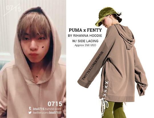 BTS FASHION/STYLE 170423 TAEHYUNG : PUMA x FENTY by hoodie...