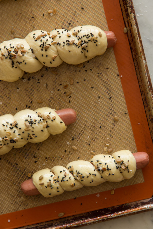 foodffs:Pretzel Dogs with a Whole Grain Mustard Cheese SauceReally nice recipes. Every hour.