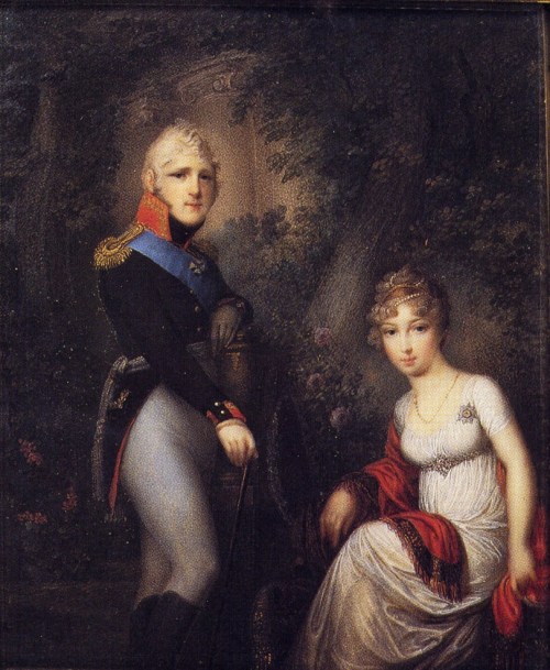 imperial-russia:Imperial couple Alexander I Pavlovich and Elizaveta Alexeievna, ne Princess Louise o