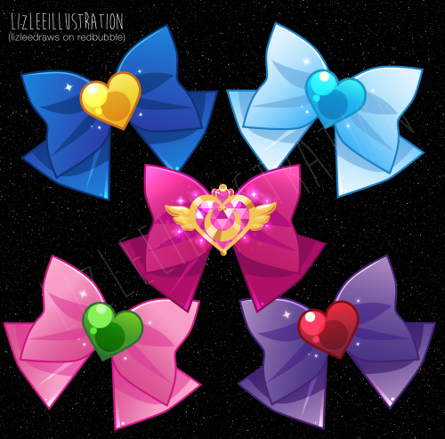 I made a bunch of vector Sailor Bows on illustrator and I honestly adored them so much that I decide