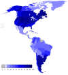 Concentration of whites in the American continent.
More races maps >>