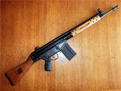 gunrunnerhell:PTR-91U.S made clone of the German G3, or in this case the civilian model, the HK91. N