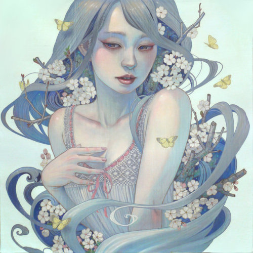 supersonicart:  Miho Hirano’s “The Beauties of Nature” at Corey Helford.Currently on view at Corey Helford Gallery in Los Angeles, California is artist Miho Hirano’s devastatingly gorgeous exhibition, “The Beauties of Nature.”Hirano’s