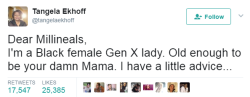 thanos-the-rad-titan: soul-c-h-o-p-s:  jaeesays:  writtenbychloes:  nevaehtyler:  This is so important! Don’t let baby boomers who think you’re wasting your time tell you what your priorities should be. Go live your lives 🙌🏾  FINALLY SOMEONE