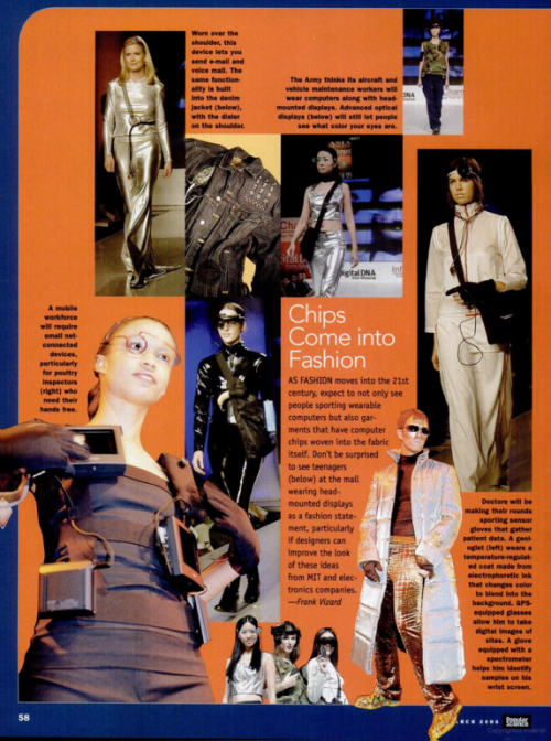 y2kaestheticinstitute:‘Chips Come into Fashion’ (Popular Science - March 2000)“Don’t be surprised to