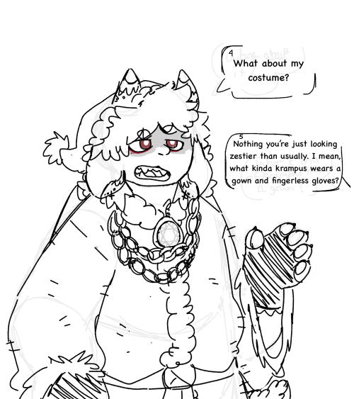 I Drew My Two Characters As Krampus And Santa! I Even Made A Mini Comic-