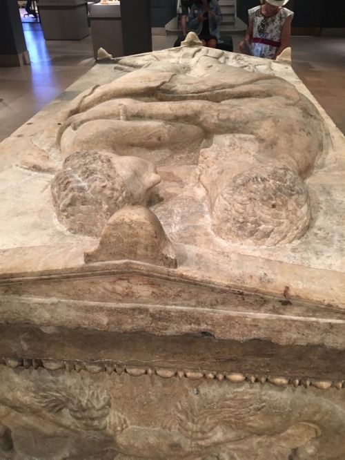 clodiuspulcher: A beautiful Etruscan sarcophagus, dating to 350-300 BC, depicting the love and affec