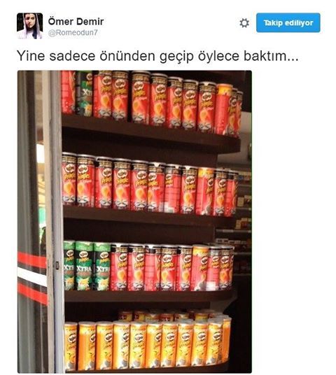 Yine sadece önünden geçip...