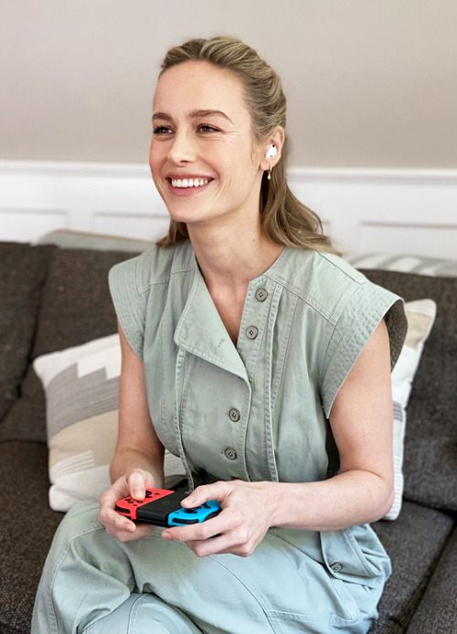 Brie Larson at a Nintendo virtual event , 2021.