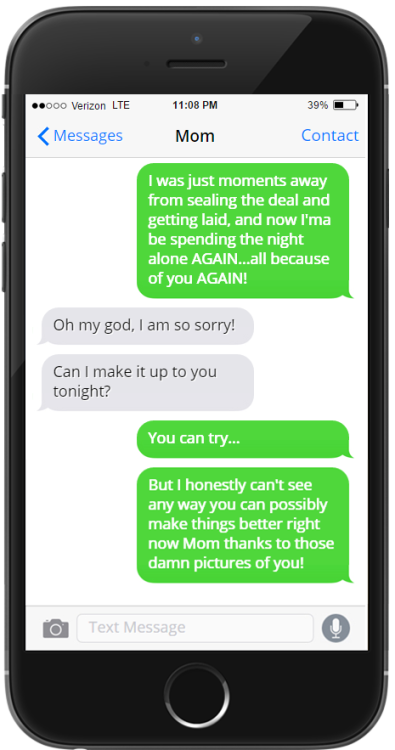 incexting1: Date With MommyRequest for a Mother to accidentally ruin her Sons date by sending him nu