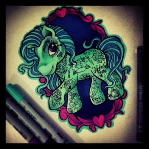 lesbianmaggot:  #tattoo#my#lil#pony (at donz whore house)