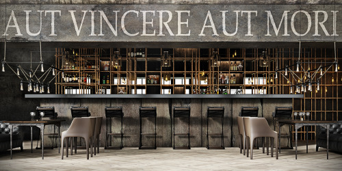 j13ue:  steampunktendencies:    Restaurant “Aut vincere aut mori”    Ugh, I love everything about this. 