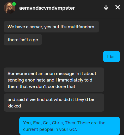 You Should Post The Full Screenshots, In Light Of Everything That Has Happened. Not To Start Drama, But