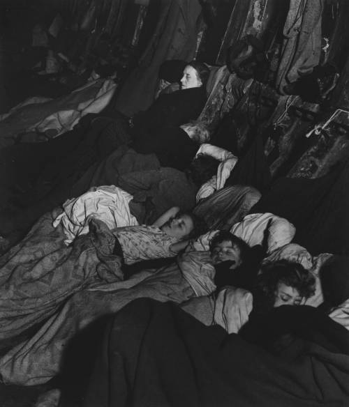 Bill Brandt - Crowded, Improvised Air-Raid Shelter In A Liverpool Street Tube Tunnel,