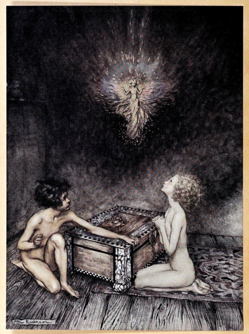 Arthur Rackham (1867-1939), ‘Pandora and Epimetheus’, “A Wonder Book” By Nat