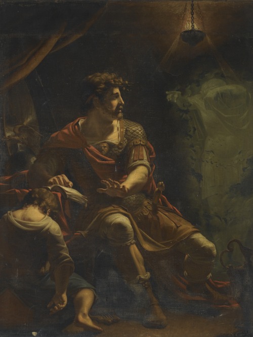 art-and-things-of-beauty:Attributed to Henry Tresham (1751-1840) - Brutus disturbed by the ghost of 