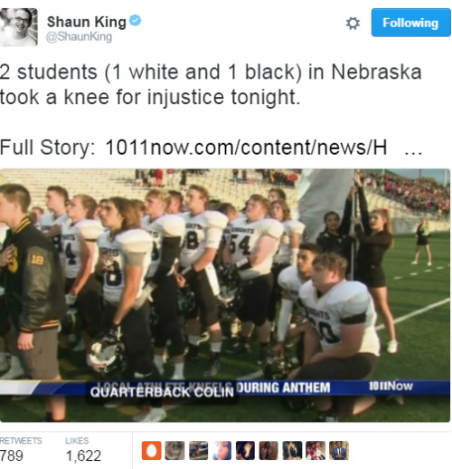 4mysquad: High school players across country kneel during national anthem #blacklivesmatter 