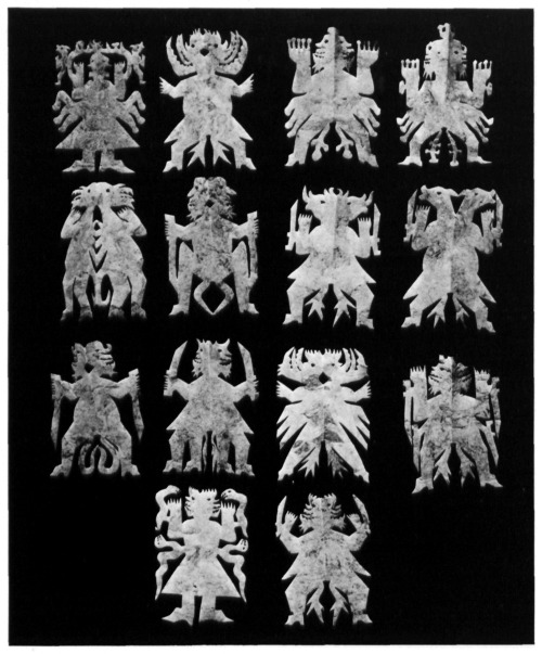 bookoffixedstars:Bark paper devils made by Don Alfonso, Otomi village of San Pablito, Sierra de Pueb