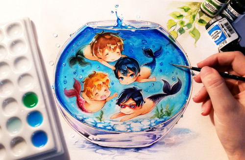 Iwatobi Swimclub just got its new pool for training eheh :DTools: Faber Castell Polychromos, Dr. Ph.