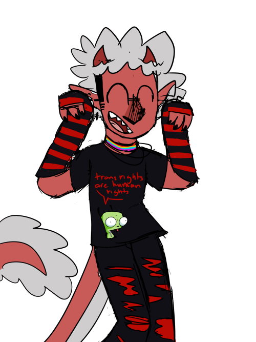 breaking news: tiefling boy does the funny little internet dance