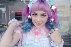 gumdropgalaxy:  My outfit today for the Harajuku Fashion meet in LIttle Tokyo! It was my first time going to one of these events and I had an amazing time hanging out with old and new friends. Everything I’m wearing is Angelic Pretty except the socks