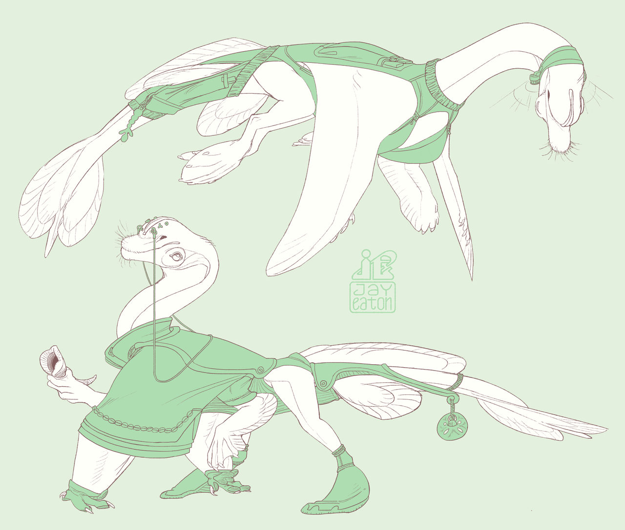 jayrockin:Alien clothing commissions for @MoaFowl on twitter!