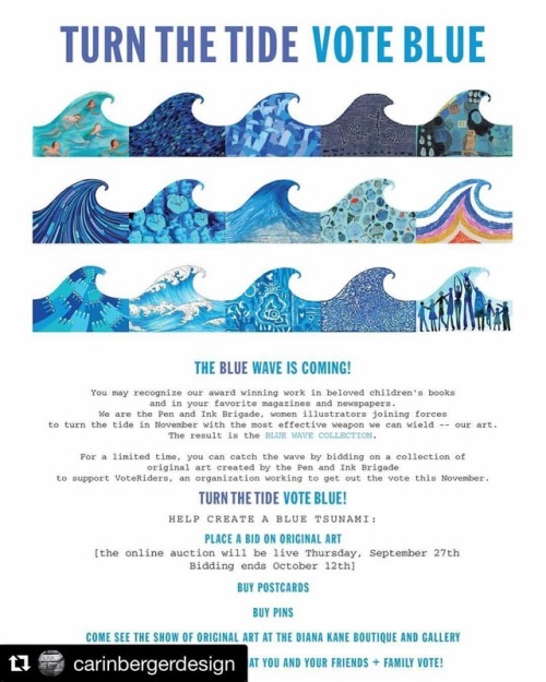 #Repost @carinbergerdesign with @repostapp ・・・ announcing the pen + ink brigade’s BLUE WAVE PR