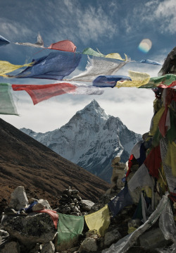 alpine-spirit:Ama Dablam II (Arms of the Mother)  A second shot taken in the same place. From my trip to Nepal in November/December 2008