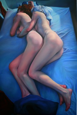 mistress-maya:virgo17th:rfmmsd:Artist: Milan Nenezic &ldquo;Lovers&rdquo; Oil on Canvas 150 x 100 cm 2014   THIS!  It’s so beautiful!! 