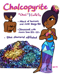 My gemsona, Chalcopyrite (KAL-ko-PY-ryt)