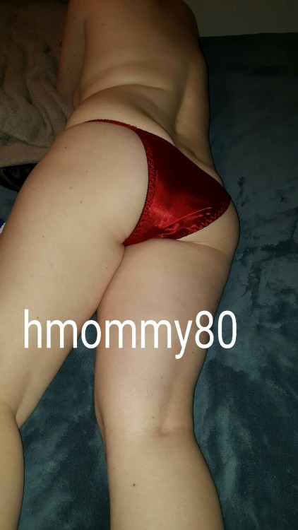 hmommy80: More of the hot red satin panties. In need of a nice slap!