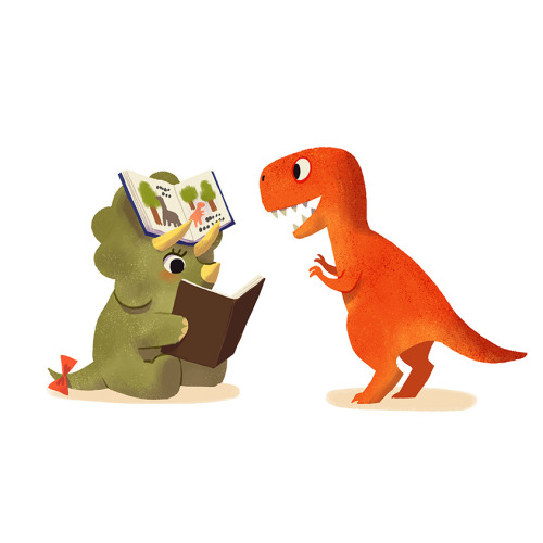 starbearries: bonniepangart: Book Dinosaurs Posting on Tumblr my art in the past few months. I GOT S