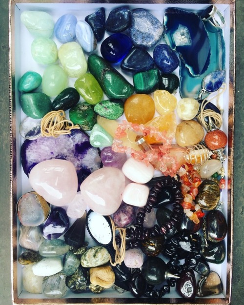 myloveofastrology: Put my current collection of crystals under the full moon the other night… what a