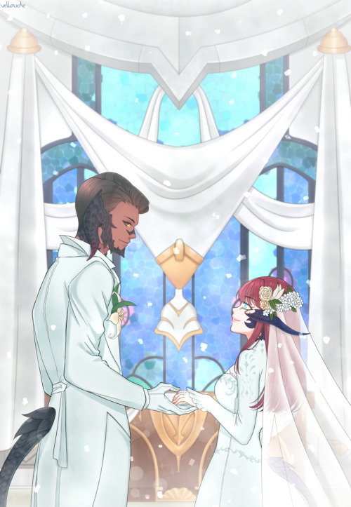 Last month’s Au’ri couple commission! ✧ Commission info : https://vellaude.wixsite.com/website