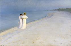 Latenightpersonality: Summer Evening On Skagen’s South Beach, Anna Ancher And Marie