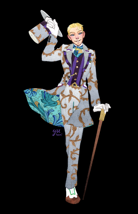 yutaan:A papercraft commission of Ashley Graydon/Eggert Benedict from The Great Ace Attorney! I