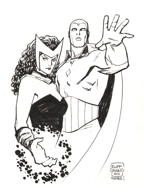 marvel1980s: Vision and Scarlet Witch by Cliff Chiang
