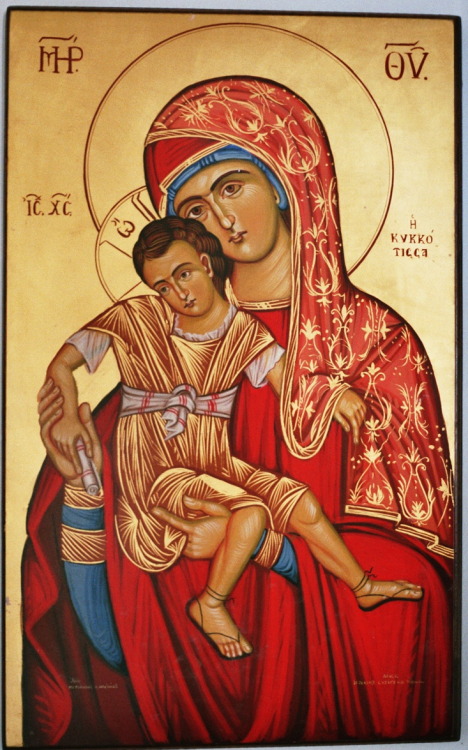 Panagia Tsambika.Icon of the Virgin of Tsambika, Rhodes.