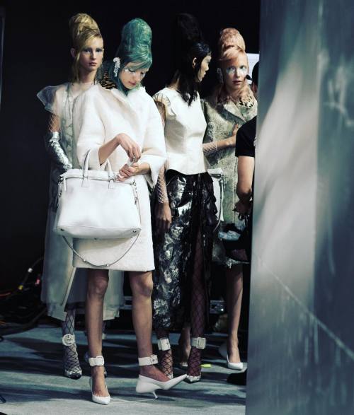 black-is-no-colour:  Maison Margiela by John Galliano, backstage at Défilé Spring 2016