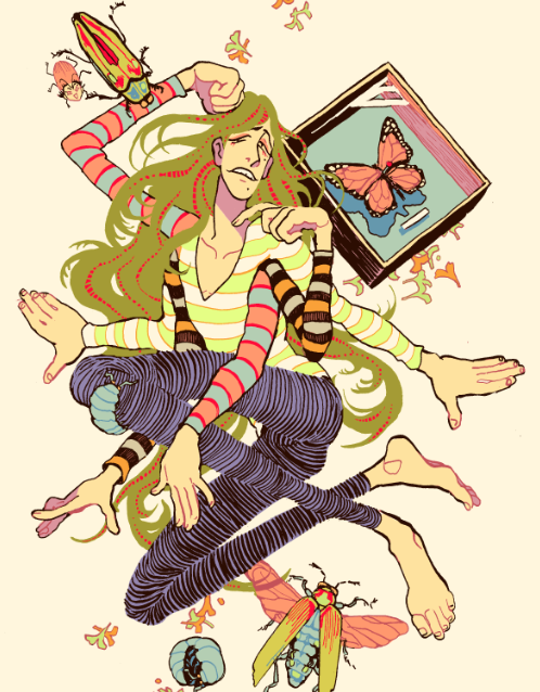 millionfish:  I made a Makishima print! This was so much fun to color, its been so