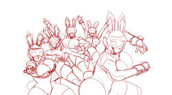 strikearts:doodling some super-sentai posed