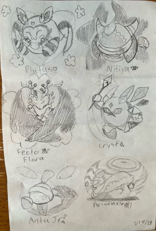 Doodles Of Oc Requests From The Tourney Server. Everyone Here Sans Plutus Is In The @kirbyoctournament!