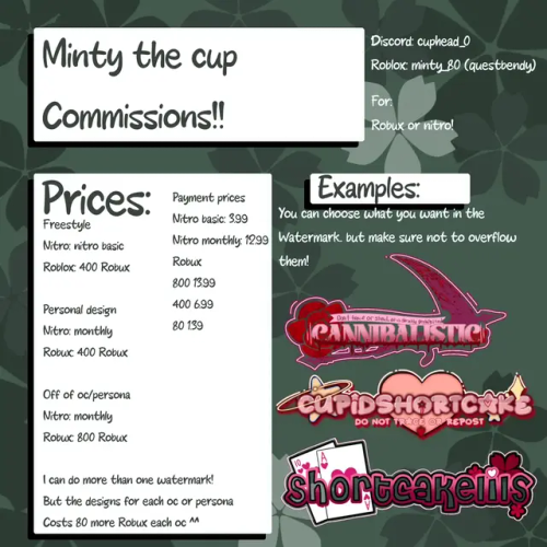 Heres The Commisions! Sadly I Cannot Pin Them