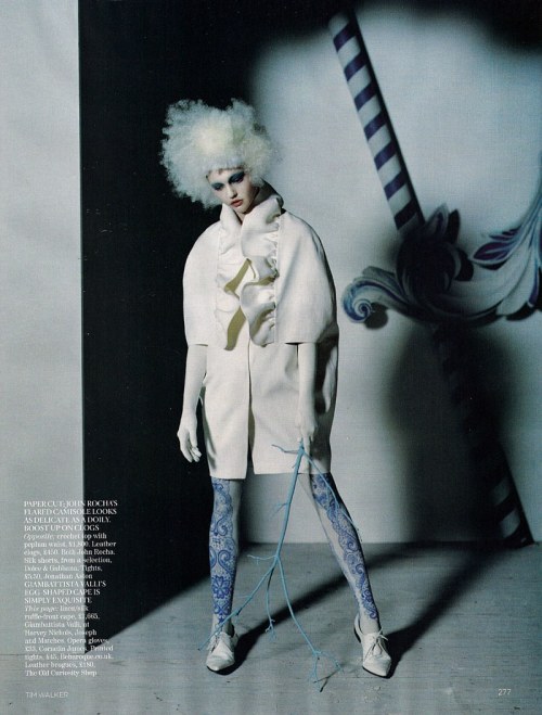 “China White" Sasha Pivovarova by Tim Walker, March 2010 Vogue UK